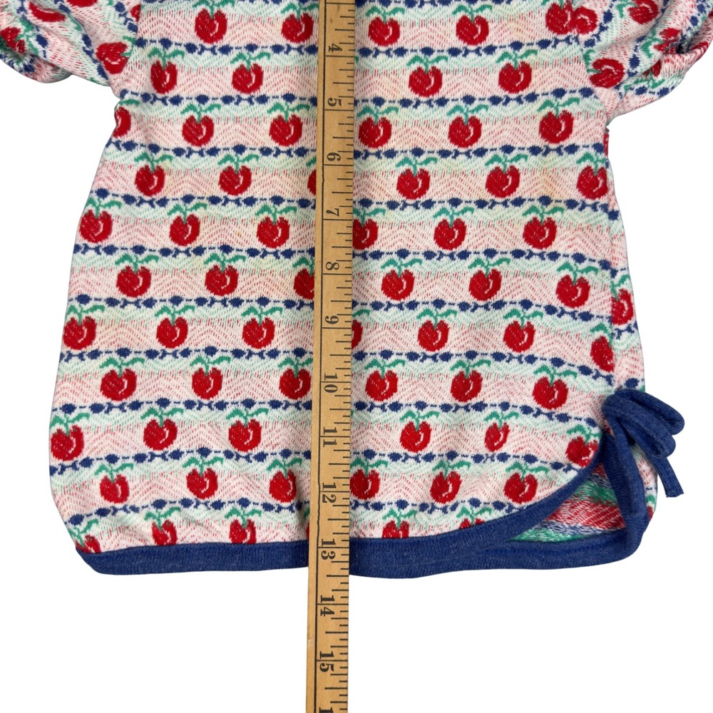 Vintage‎ Camptown Girls 2T Cherry Jacquard Knit Shirt Red White USA Made - Picture 10 of 10